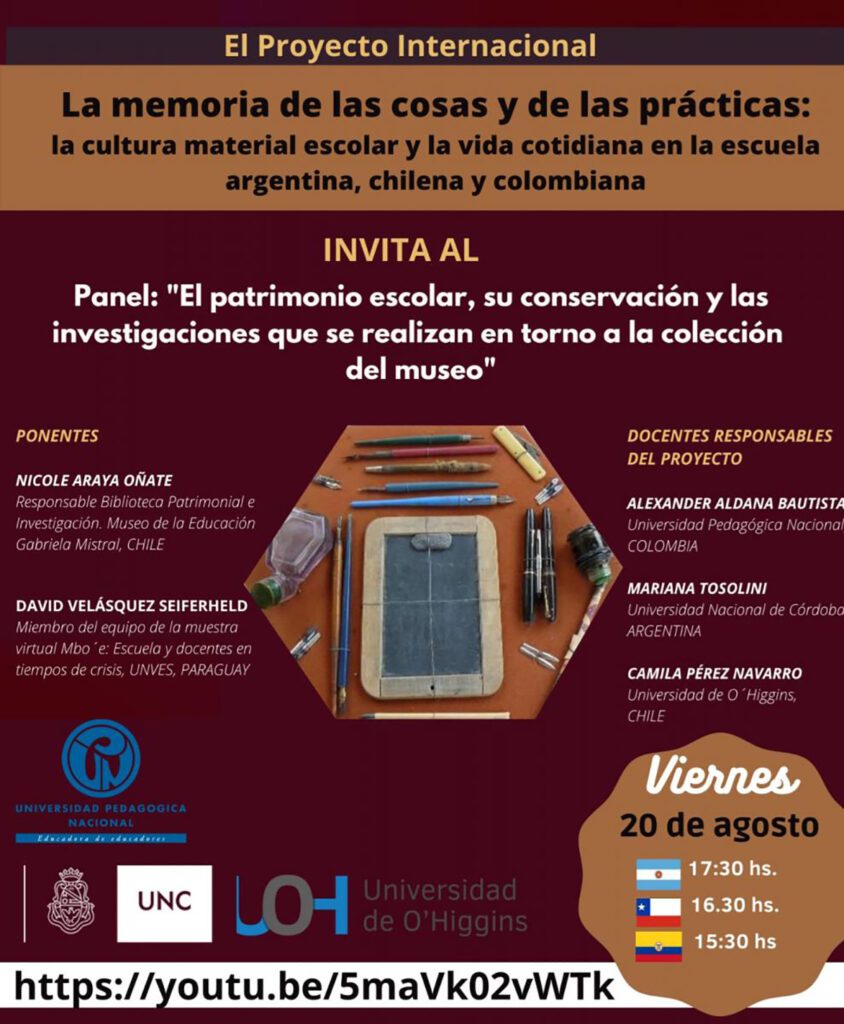 Panel: El patrimonio escolar, su conservación y las investigaciones que se realizan entorno a la colección del museo